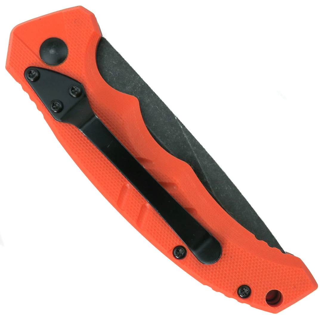 Boker Plus Exclusive Orange Intention II Auto Knife, Dark Stonewash Blade 2 Boker Plus Exclusive Orange Intention II Auto Knife, Dark Stonewash Blade - Image 2