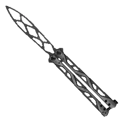 Kershaw BlackWashed Stainless Balanza Training Balisong Butterfly Knife, BlackWashed Stainless Steel Blade