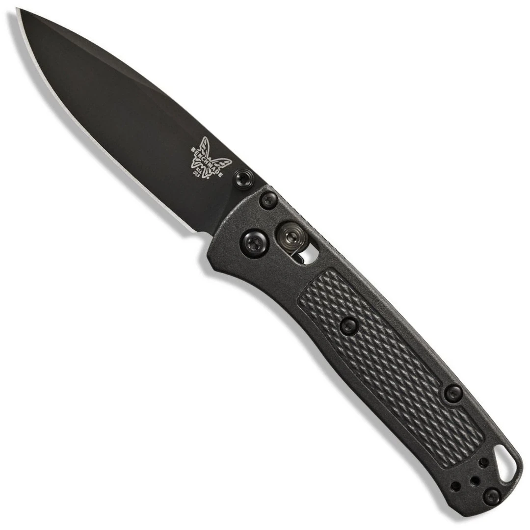 Benchmade Black Mini Bugout Folder Knife, CPM-S30V Black Blade 1 Benchmade Black Mini Bugout Folder Knife, CPM-S30V Black Blade