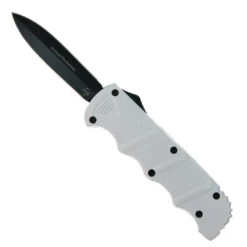 New Products 18 Boker Plus Exclusive White Kalashnikov OTF Auto Knife, Black Dagger Blade