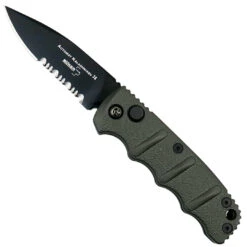 Knife Promotional Store 25 Boker Grey Mini Kalashnikov Auto Knife, D2 Black Combo Blade