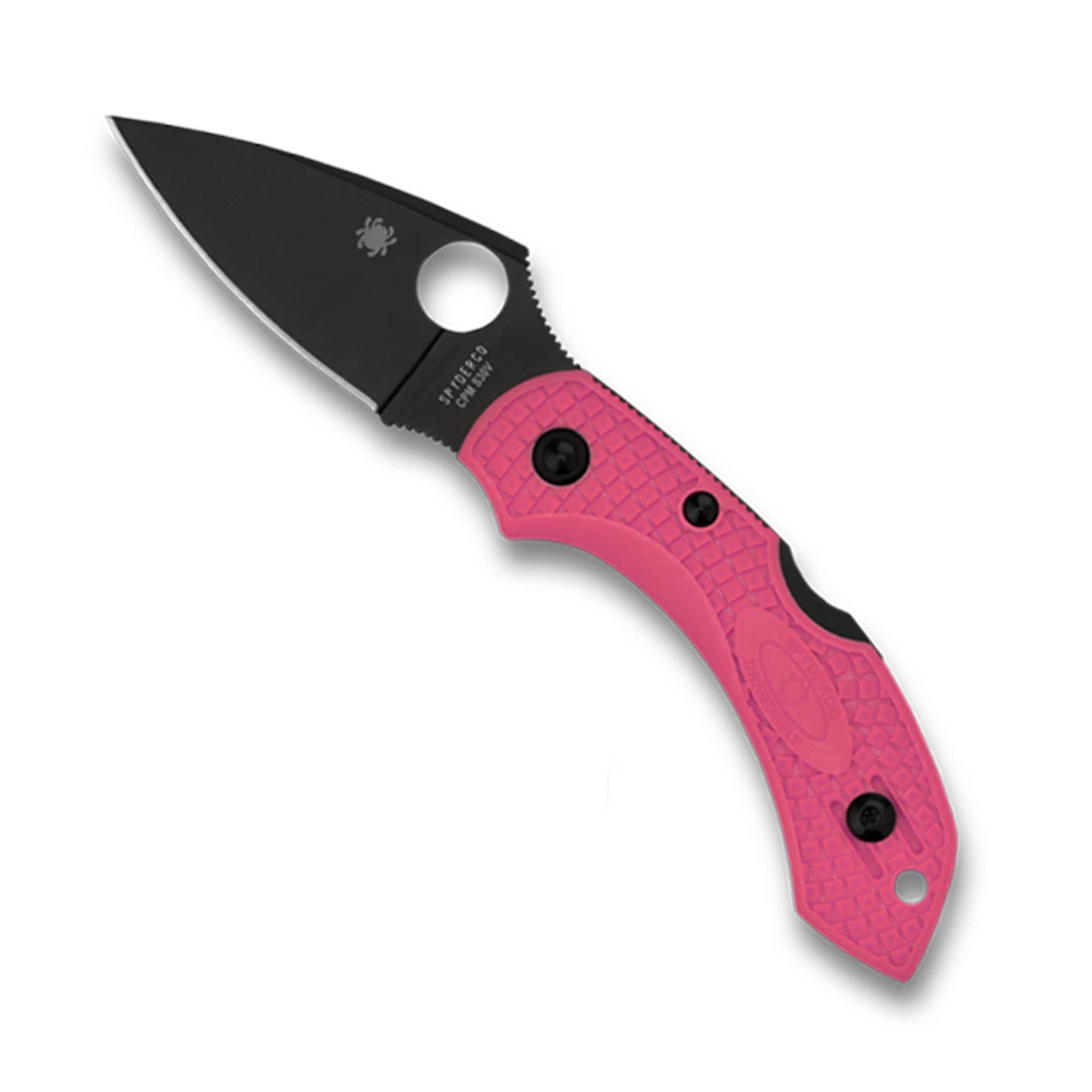 Spyderco Dragonfly 2 Pink FRN Black TiCN Folding Knife 1 Spyderco Dragonfly 2 Pink FRN Black TiCN Folding Knife