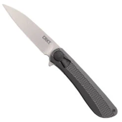 New Products 14 CRKT Slacker Field Strip Flipper Knife, Satin Blade