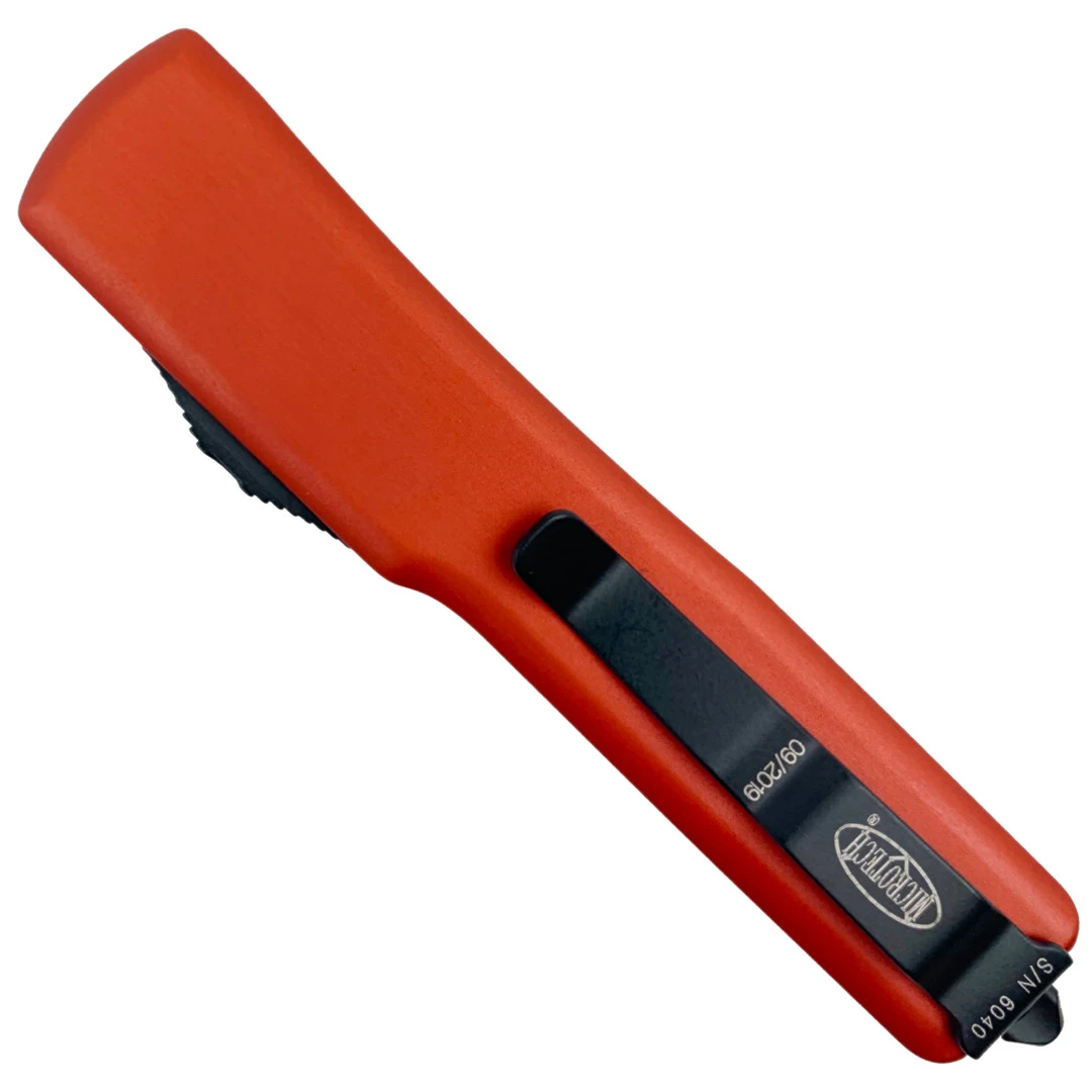 Microtech Orange UTX-70 Dagger OTF Auto Knife, Black Blade 2 Microtech Orange UTX-70 Dagger OTF Auto Knife, Black Blade - Image 2