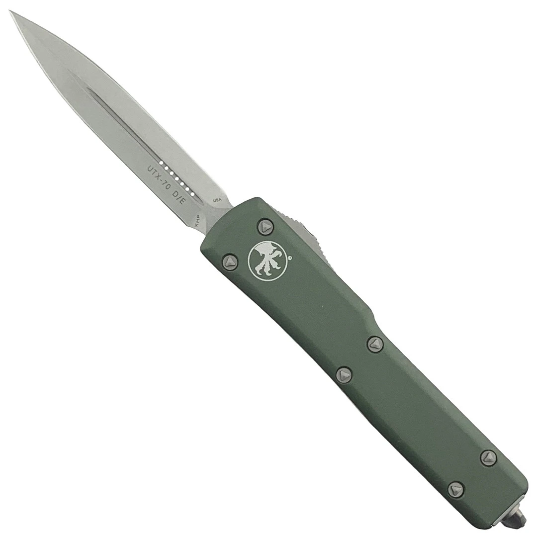 Microtech 147-10OD OD Green UTX-70 D/E OTF Auto Knife, Stonewash Blade 1 Microtech 147-10OD OD Green UTX-70 D/E OTF Auto Knife, Stonewash Blade
