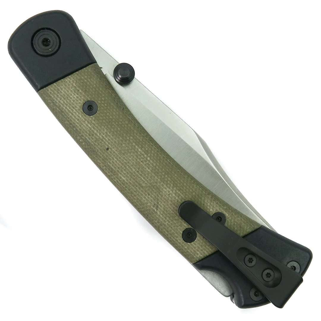 Buck Knives Buck Green Canvas Micarta Hunter Sport Lockback Folder Knife, Satin Blade 2 Buck Knives Buck Green Canvas Micarta Hunter Sport Lockback Folder Knife, Satin Blade - Image 2
