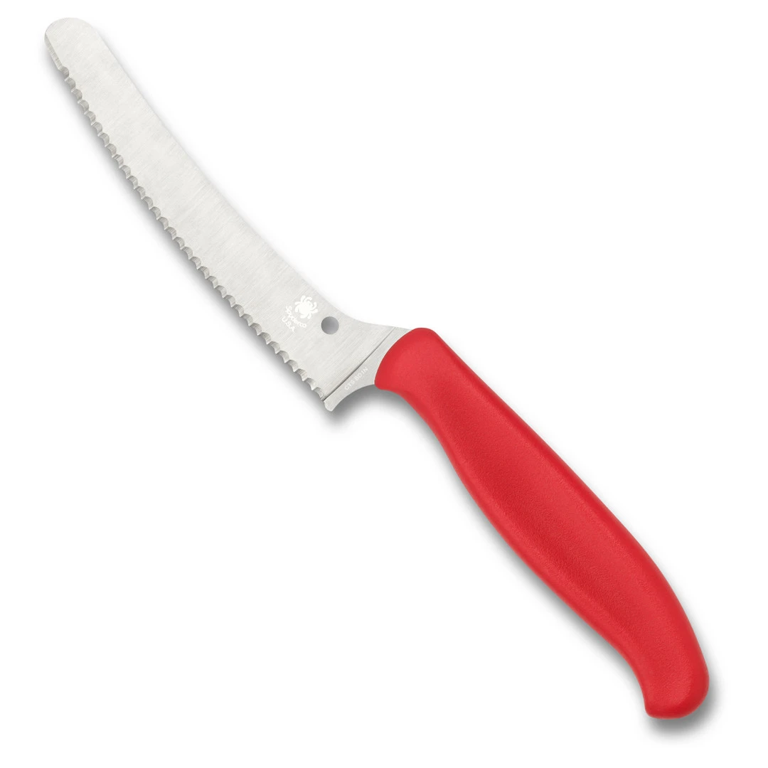 Spyderco Red Z-Cut Blunt Tip Kitchen Knife, CTS-BD1N SpyderEdge 1 Spyderco Red Z-Cut Blunt Tip Kitchen Knife, CTS-BD1N SpyderEdge