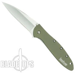 Kershaw Olive Drab Leek Spring Assist Knife, Plain Blade, 1660OL -Knife Promotional Store KS1660OL 4 70003.1533222120
