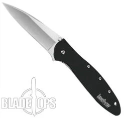 Kershaw Stonewash Leek Spring Assist Knife, Plain Blade, 1660SWBLK 6 Kershaw Stonewash Leek Spring Assist Knife, Plain Blade, 1660SWBLK -Knife Promotional Store KS1660SWBLK 4 04232.1533222037