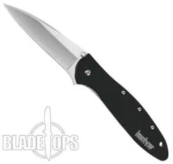 Kershaw Stonewash Leek Spring Assist Knife, Plain Blade, 1660SWBLK 7 Kershaw Stonewash Leek Spring Assist Knife, Plain Blade, 1660SWBLK -Knife Promotional Store KS1660SWBLK 5 02881.1533222038