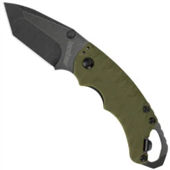 Kershaw 8750TOLBW Olive Shuffle II Tanto Folder Knife, BlackWash Blade