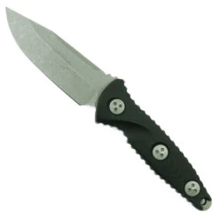 Microtech Socom Alpha Mini Fixed Blade Knife, Apocalyptic Stonewash Blade