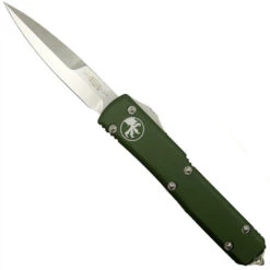 Microtech 120-10CCOD OD Green Contoured Ultratech Bayonet OTF Auto Knife, Stonewash Blade