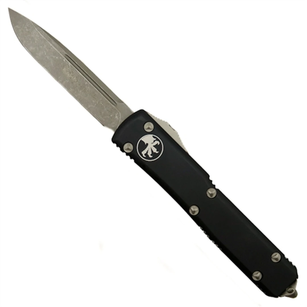 Microtech 121-10AP Contoured Ultratech S/E OTF Auto Knife, Apocalyptic Stonewash Blade 1 Microtech 121-10AP Contoured Ultratech S/E OTF Auto Knife, Apocalyptic Stonewash Blade