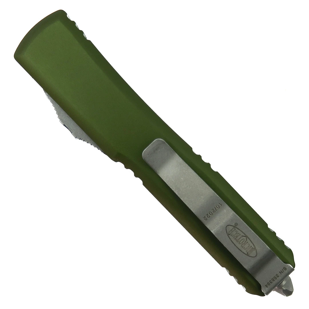 Microtech OD Green Ultratech OTF Auto Knife, Apocalyptic Blade 2 Microtech OD Green Ultratech OTF Auto Knife, Apocalyptic Blade - Image 2
