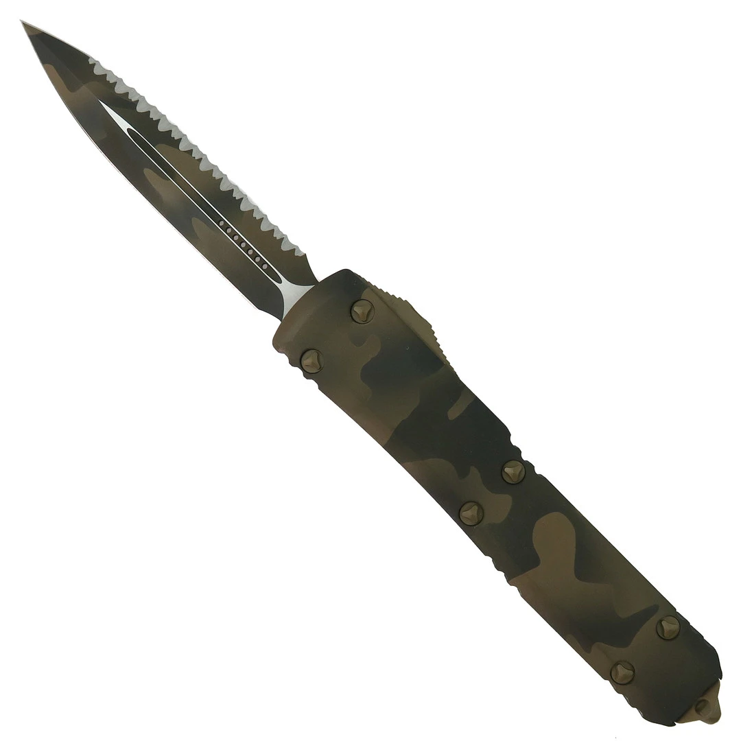 Microtech Signature Series Coyote Camo Ultratech OTF Auto Knife, Full-Serrated Blade 1 Microtech Signature Series Coyote Camo Ultratech OTF Auto Knife, Full-Serrated Blade
