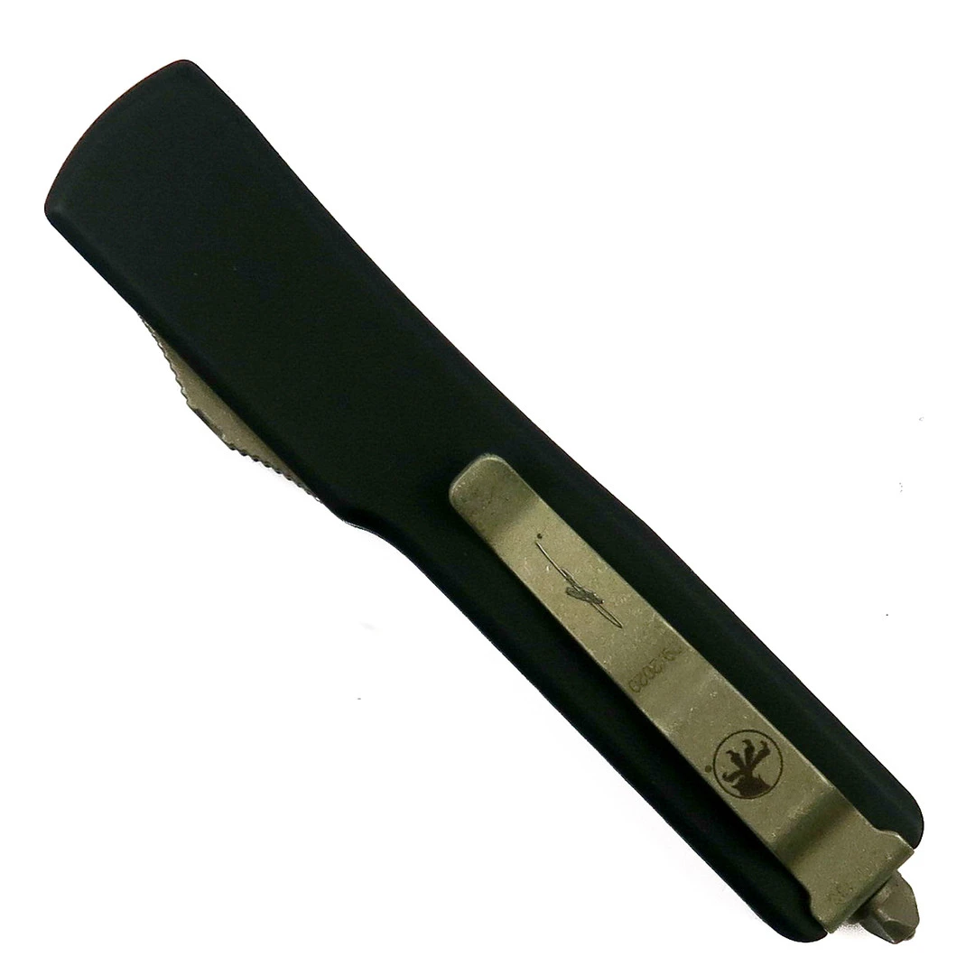 Microtech Signature Series Carbon Fiber UTX-70 Dagger OTF Auto Knife, Bronze Apocalyptic Blade 2 Microtech Signature Series Carbon Fiber UTX-70 Dagger OTF Auto Knife, Bronze Apocalyptic Blade - Image 2