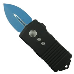 Microtech Jedi Knight Exocet OTF Auto Knife, Blue Dagger Blade