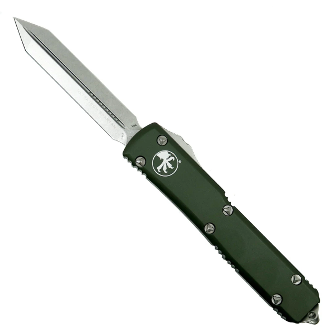 Microtech OD Green Ultratech Spartan OTF Auto Knife, Stonewash Blade 1 Microtech OD Green Ultratech Spartan OTF Auto Knife, Stonewash Blade