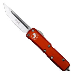 Microtech Orange UTX-85 Tanto OTF Auto Knife, Satin Blade