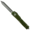 Microtech Distressed OD Green UTX-70 OTF Knife, Apocalyptic Spartan Blade