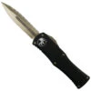 Microtech Hera OTF Knife, Bronzed Fully Serrated Dagger Blade