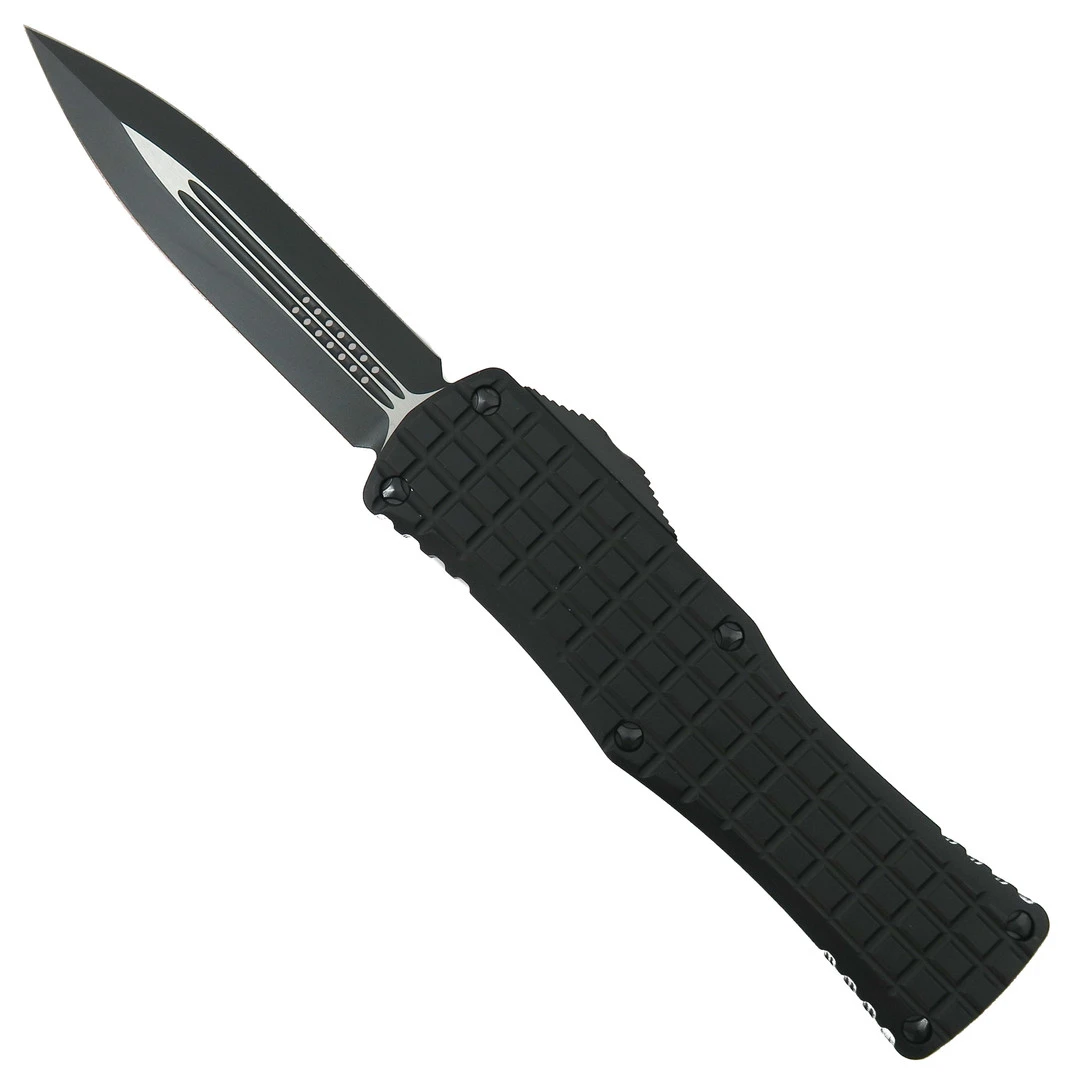 Microtech Signature Series Frag Pattern Hera OTF Knife, Black Blade 1 Microtech Signature Series Frag Pattern Hera OTF Knife, Black Blade