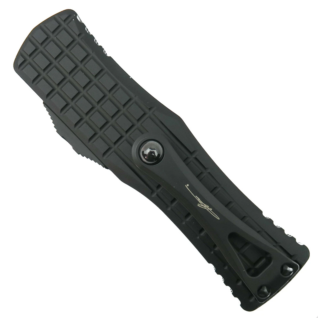 Microtech Signature Series Frag Pattern Hera OTF Knife, Black Blade 2 Microtech Signature Series Frag Pattern Hera OTF Knife, Black Blade - Image 2