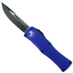 Microtech Purple Hera OTF Knife, DLC Black Drop Point