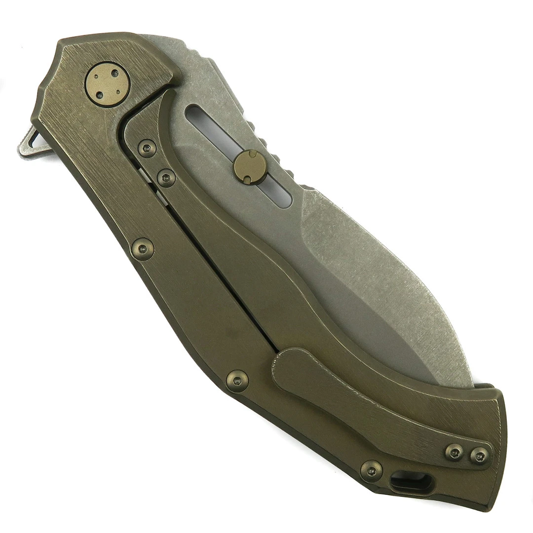 Olamic Cutlery Kinetic Earth Holes Ti Soloist Knife, Wash Finished Scout Blade 2 Olamic Cutlery Kinetic Earth Holes Ti Soloist Knife, Wash Finished Scout Blade - Image 2