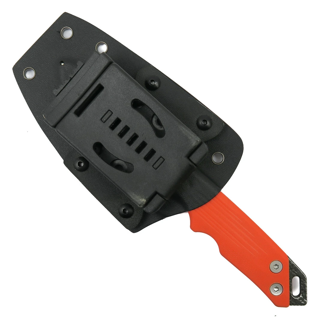 REVO Orange G-10 Journey RJ1 Fixed Blade, Satin Blade 2 REVO Orange G-10 Journey RJ1 Fixed Blade, Satin Blade - Image 2