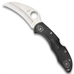 Spyderco C106PBK2 Tasman Salt 2 Hawkbill Folder Knife, H-1 Satin Blade