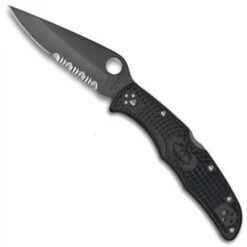 Spyderco Endura 4 Folder Knife, VG-10 Black Combo Blade