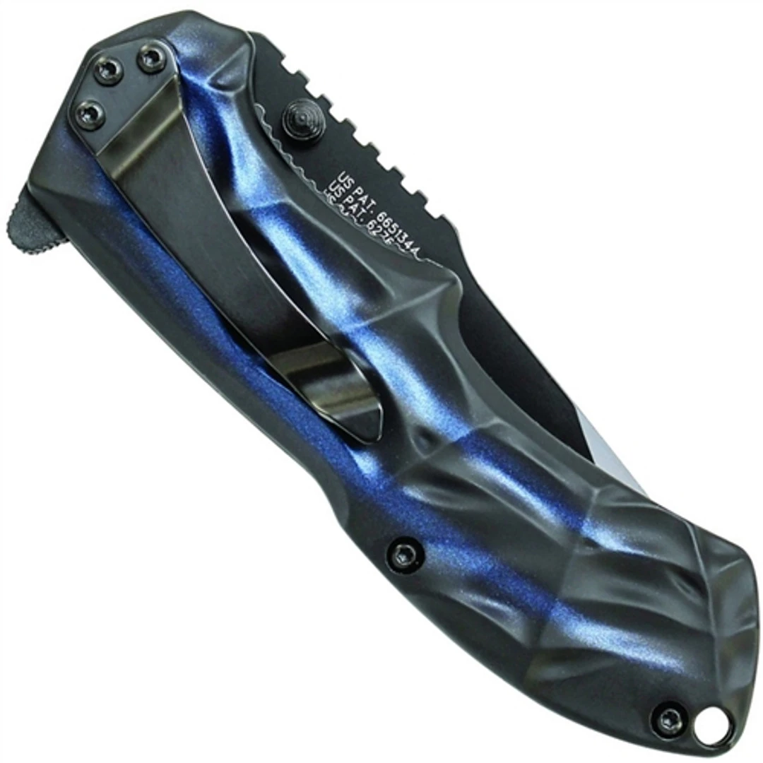 Smith & Wesson Black Ops Spring Assist Knife, Blue Handle, Tanto Black Plain Blade, BLOP3TBL 2 Smith & Wesson Black Ops Spring Assist Knife, Blue Handle, Tanto Black Plain Blade, BLOP3TBL - Image 2