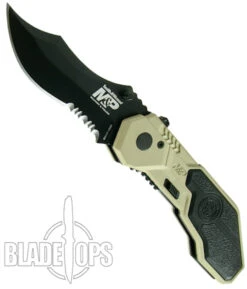 Smith & Wesson Military & Police MAGIC Assist Combo Drop Point, Desert Handle, SWMP1BSD -Knife Promotional Store SWMP1BSD 4 89395.1533222177
