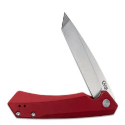 Case Red Kinzua Flipper Knife, S35VN Satin Tanto Blade
